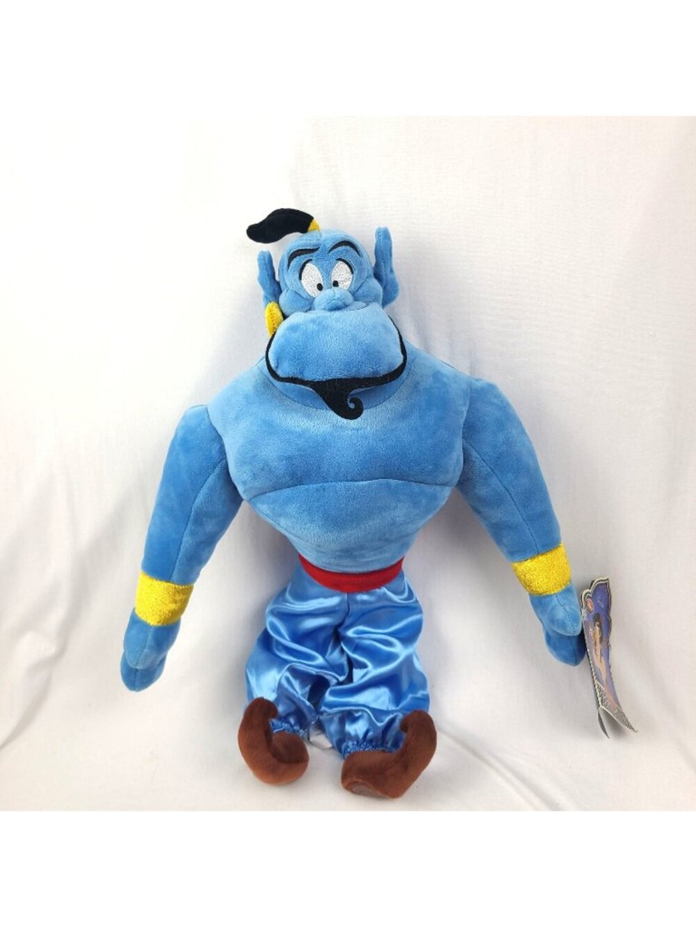 Disney Store Aladdin Genie Stuffed Plush Doll 17" Satin Pants 1992 NEW with Tags